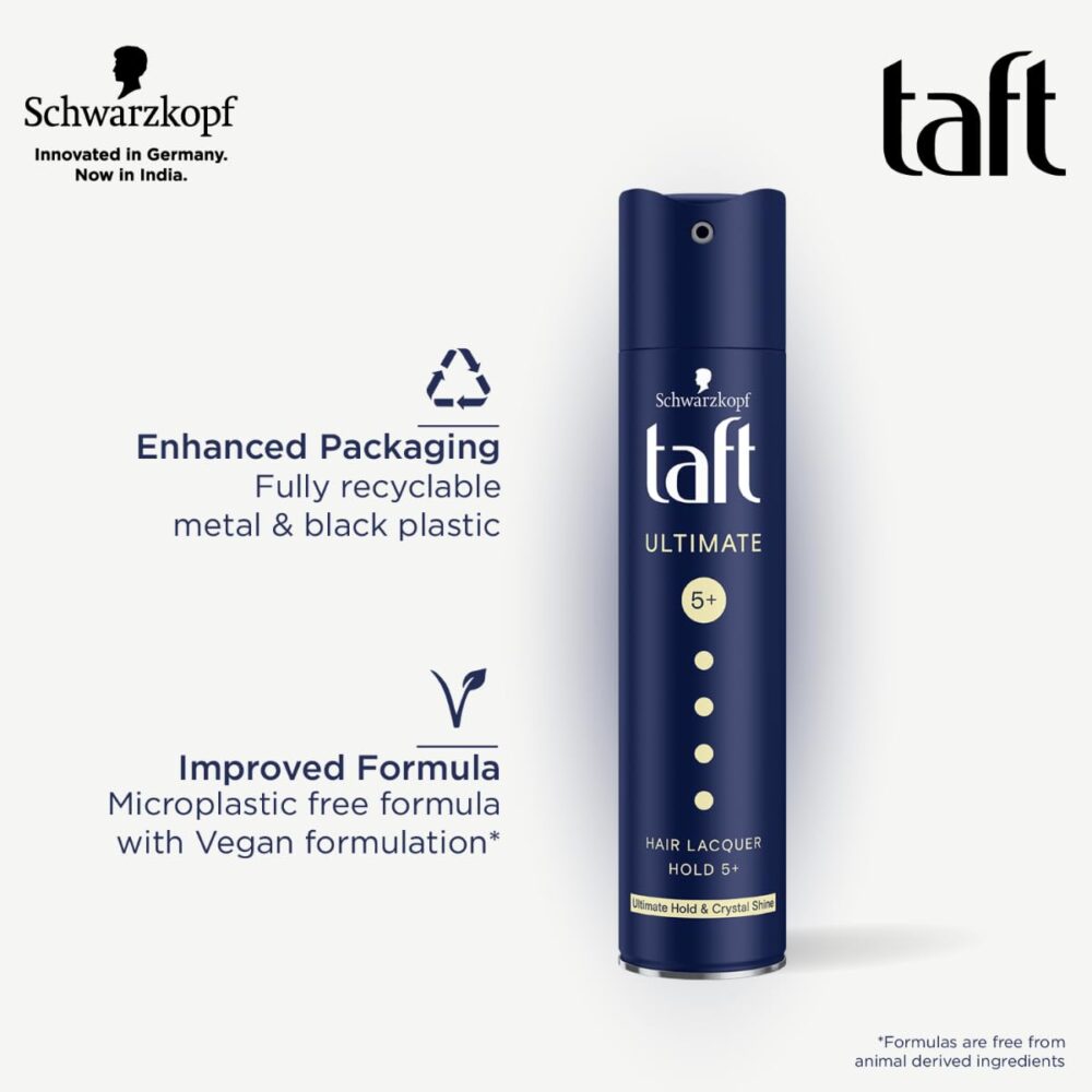 Schwarzkopf Taft Ultimate Hair Lacquer Hold 5+ Ultimate Hold & Crystal Shine (250 ml)