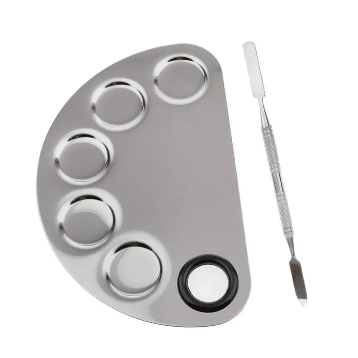 Stainless Steel Mixing Plate With Spatula