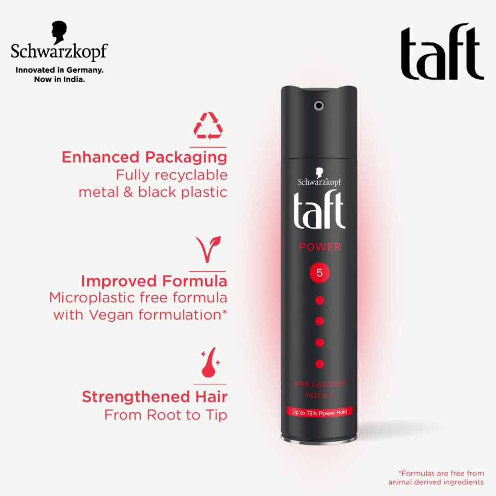 Schwarzkopf Taft Power Hair Lacquer Hold 5-Up To 72h Power Hold (250 ml)