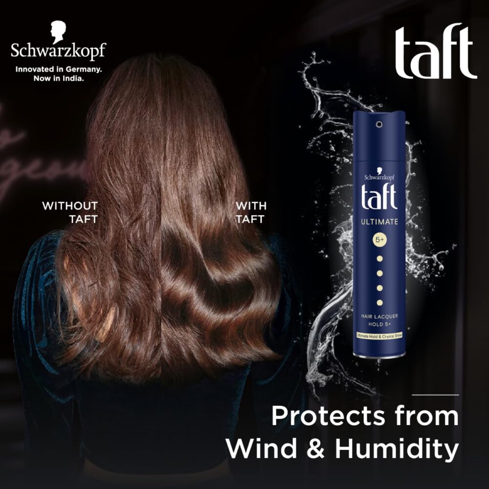 Schwarzkopf Taft Ultimate Hair Lacquer Hold 5+ Ultimate Hold & Crystal Shine (250 ml)