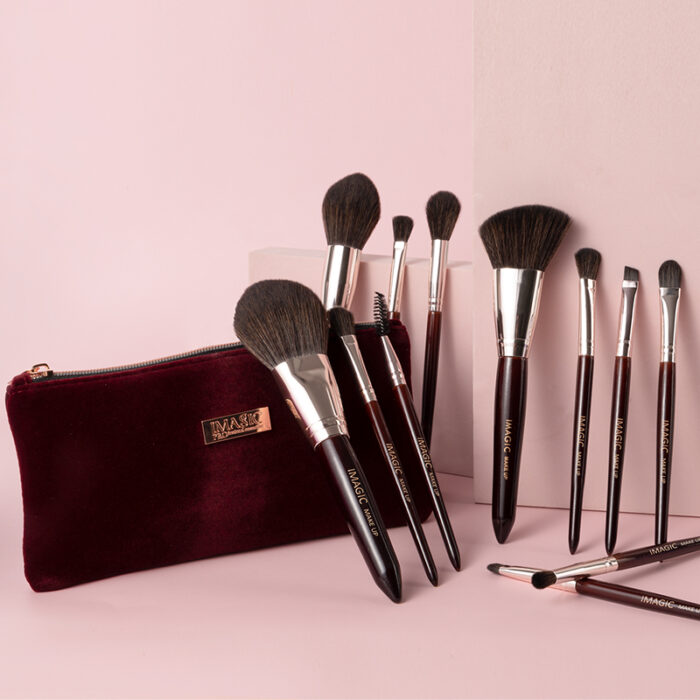 Imagic 12Pcs Makeup Brush Set With Zipper Bag