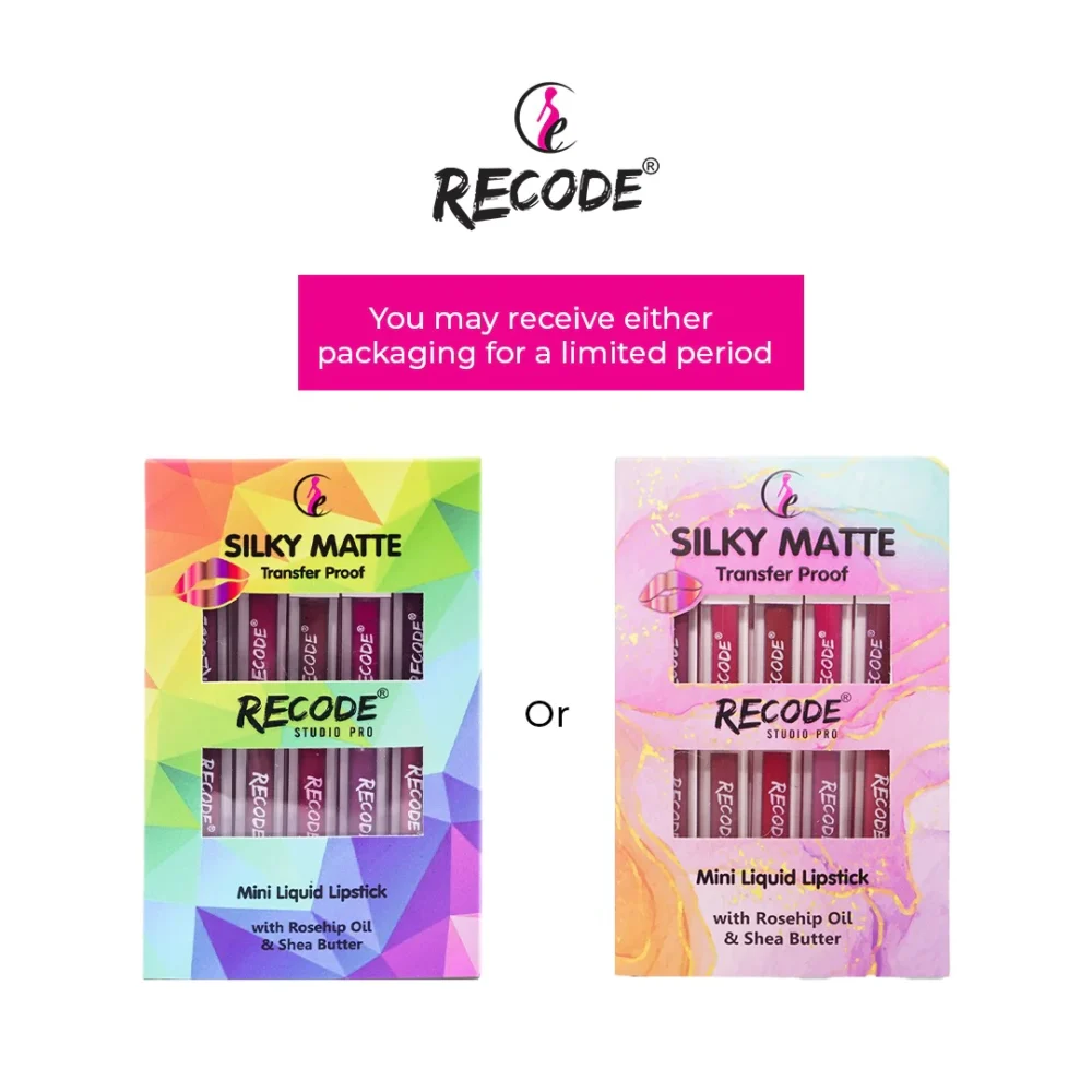 Recode Silky Matte Mini Liquid Lipsticks - 12.50 ml (1.25ml x 10)