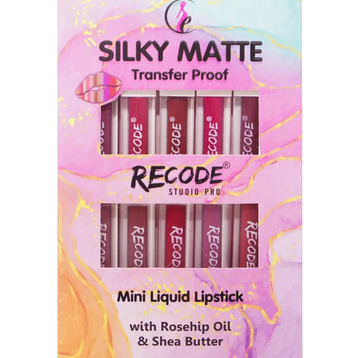 Recode Silky Matte Mini Liquid Lipsticks - 12.50 ml (1.25ml x 10)