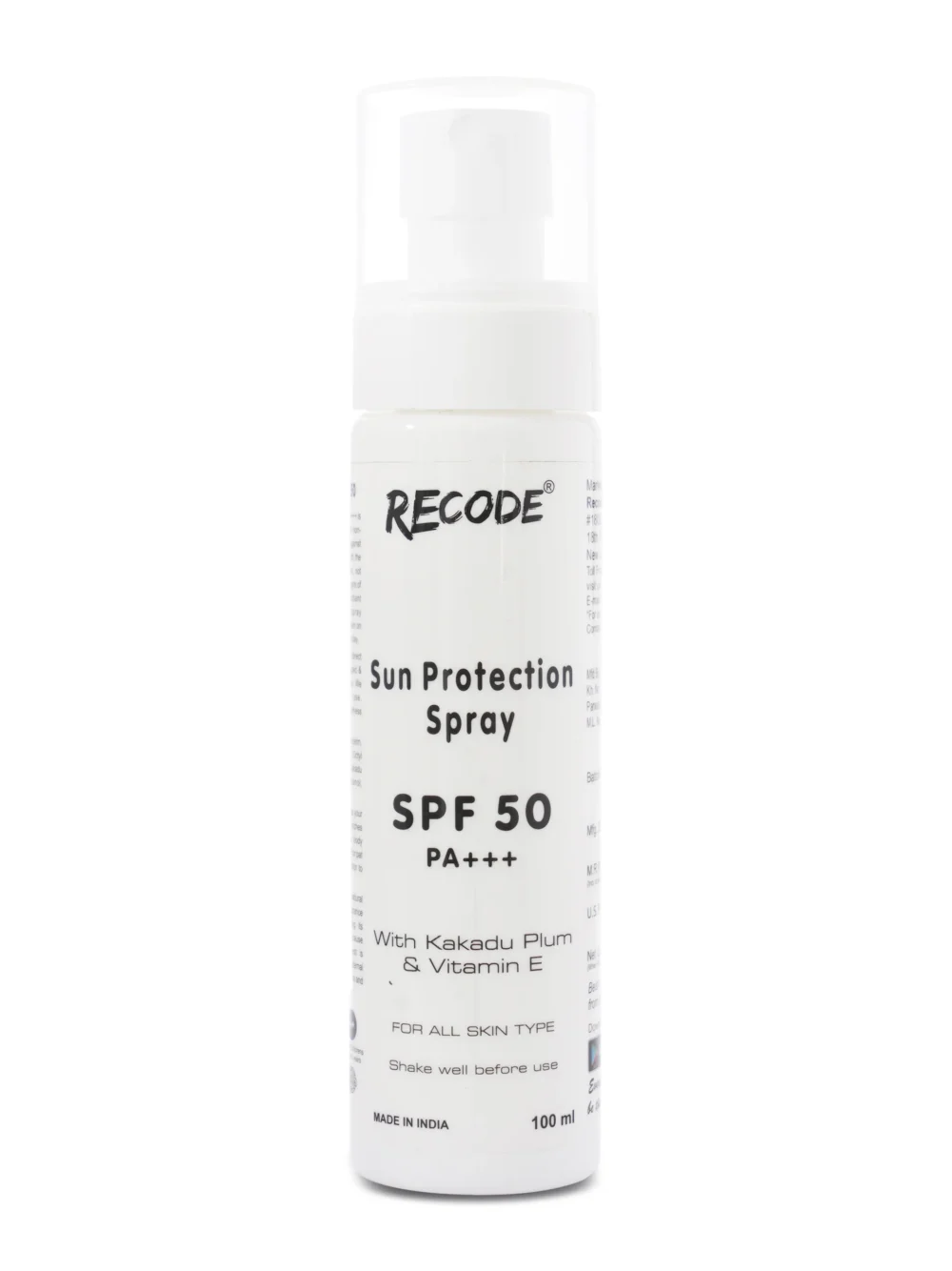 Recode Sun Protection Spray SPF50 PA+++ (100ml)