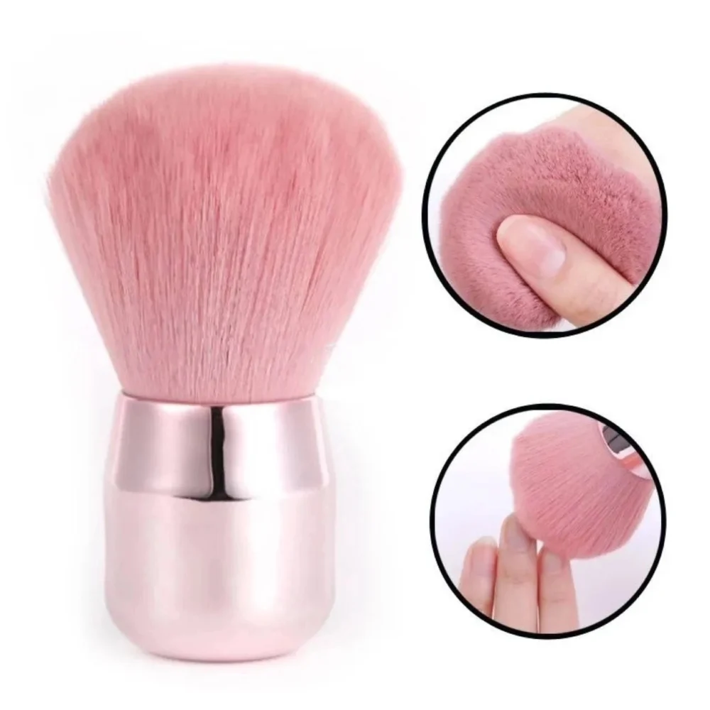 Nail Art Premium Puffy Chrome Pink Dusting Brush