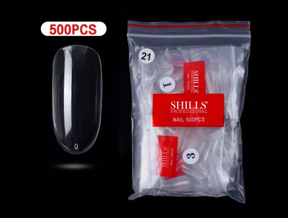 Shills Professional 500 Pcs Square Medium Nail Tip