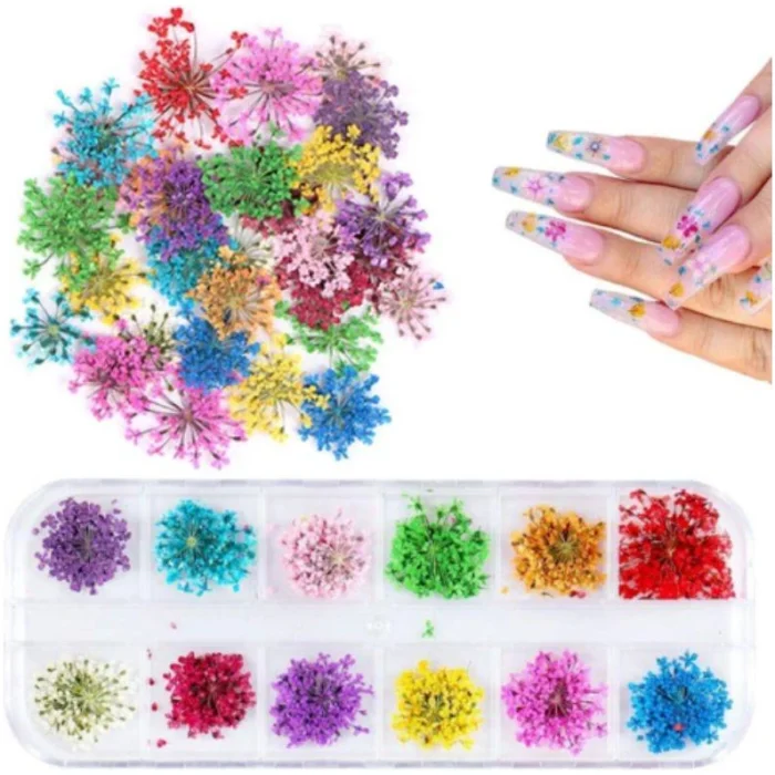 Nail Art Dry Flower Set of 12