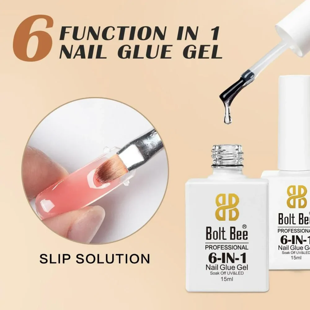 Bolt Bee 6 In 1 Nail Glue Gel (15ml)