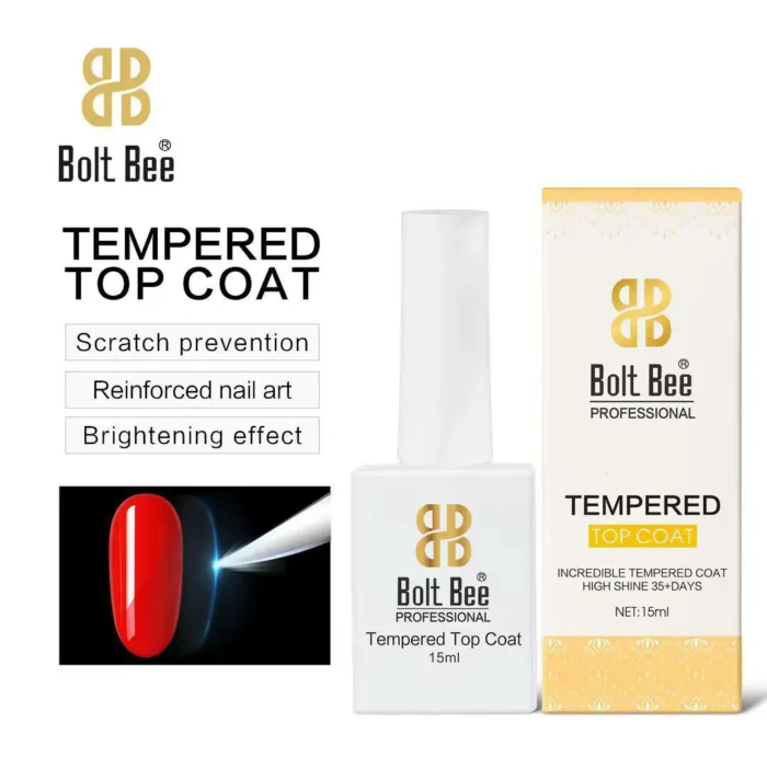 Bolt Bee Tempered Top Coat (15ml)