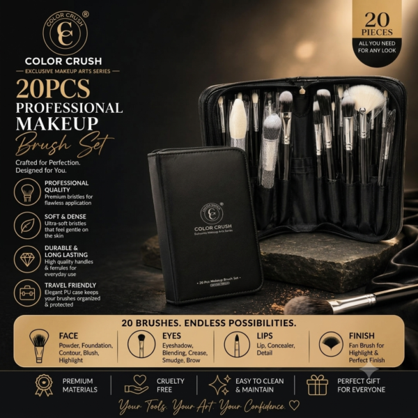 Color Crush Exclusive Makeup Brush Set (20pcs)