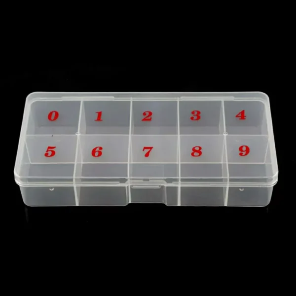 Empty Numbered Nail Tips Box (Capacity 500 Tips)