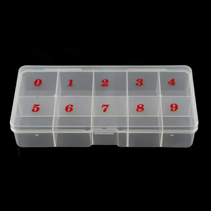 Empty Numbered Nail Tips Box (Capacity 500 Tips)