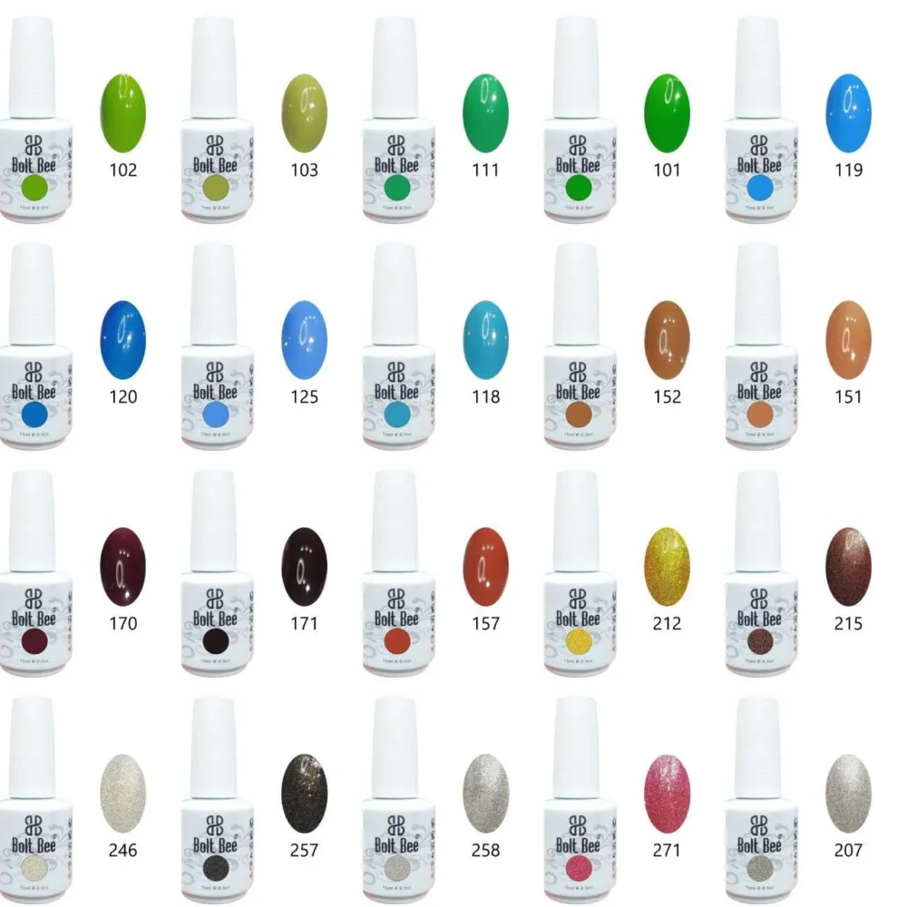 Bolt Bee Gel Polish Round Bottles (15ml)