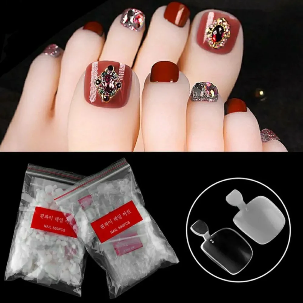 Nail Art Toe Nail Tips Pack 500Pcs