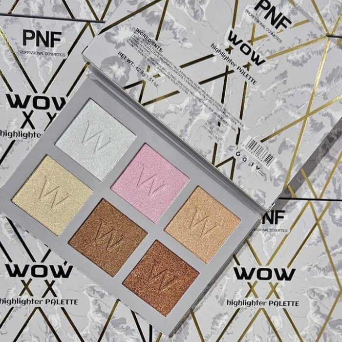 PNF Professional 6 Colors WOW Highlighter Palette