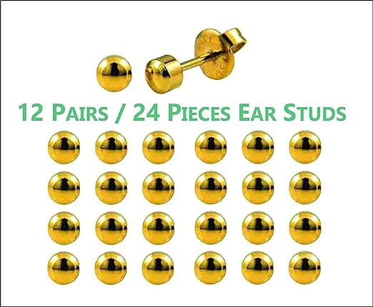 Ear Piercing Studs Surgical Steel Sterile