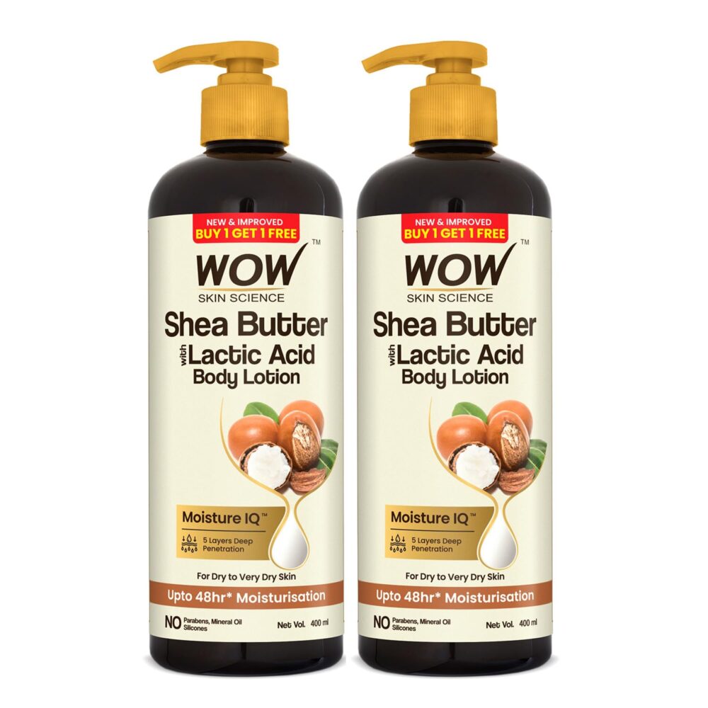 Wow – Skin Science Set Of 2 Shea & Cocoa Butter Moisturizing Body Lotion – 400ml Each (Buy 1 Get 1 Free)