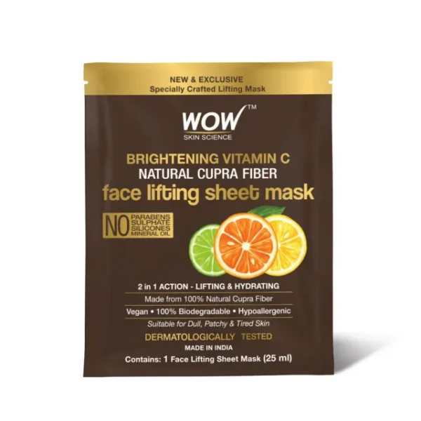 Wow – Skin Science Vitamin C Natural Fiber Cupra Face Lifting Sheet Mask (25ml)