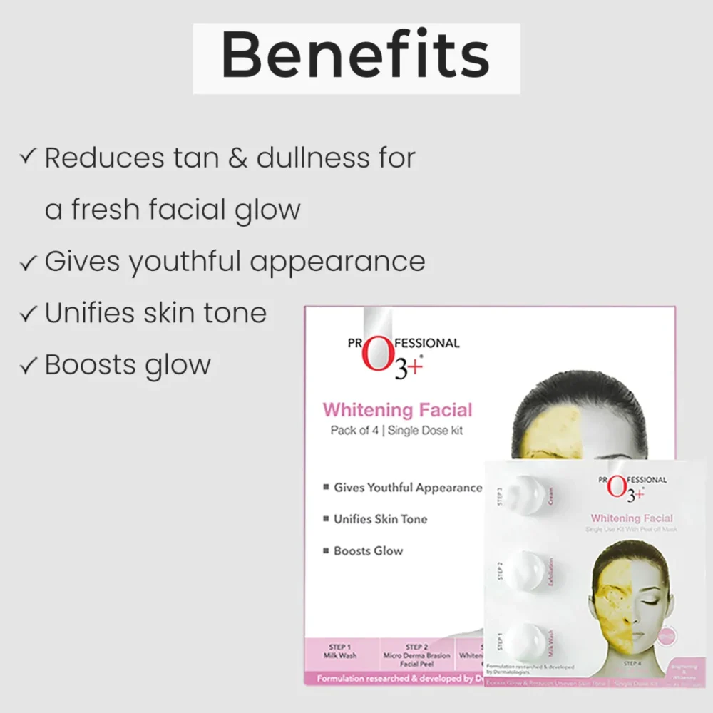 O3+ Whitening Facial Kit (160gm + 20ml)