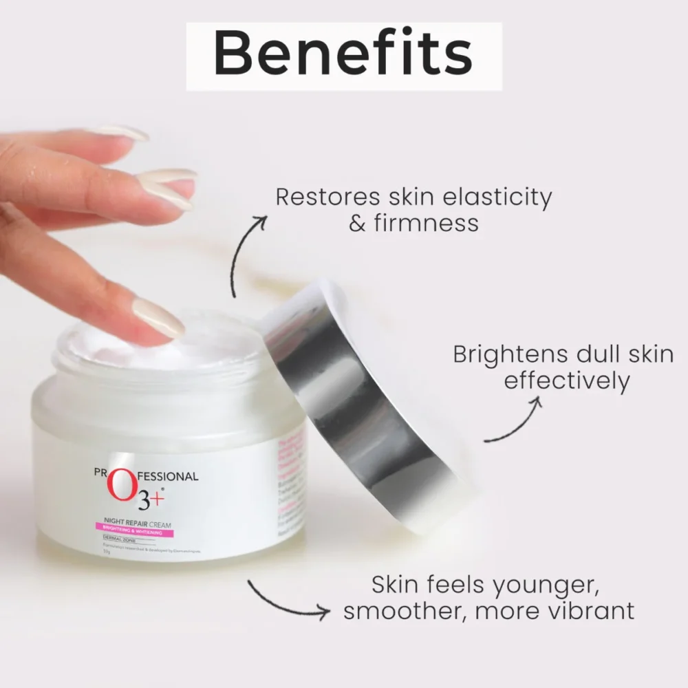 O3+ Night Repair Cream Brightening & Glow Boosting (50gm)