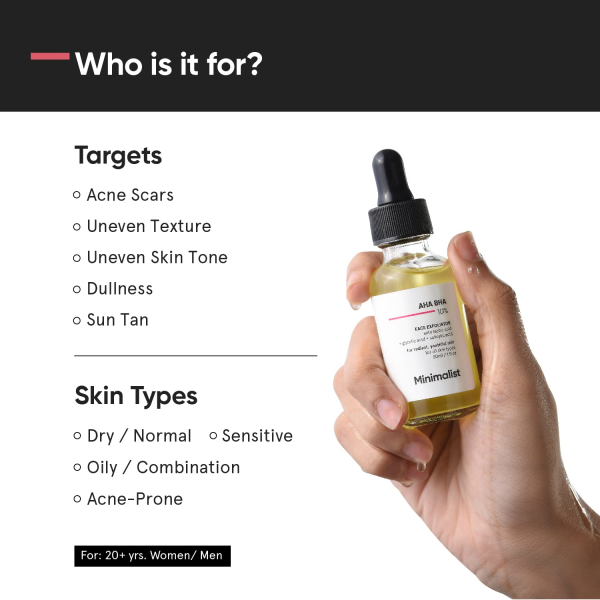 Minimalist – Aha Bha 10% Face Exfoliator (30ml)