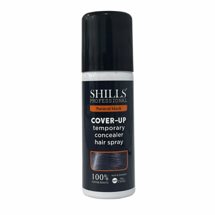 Shills Exclusive Natural Black Cover-Up Concealer Hair Spray