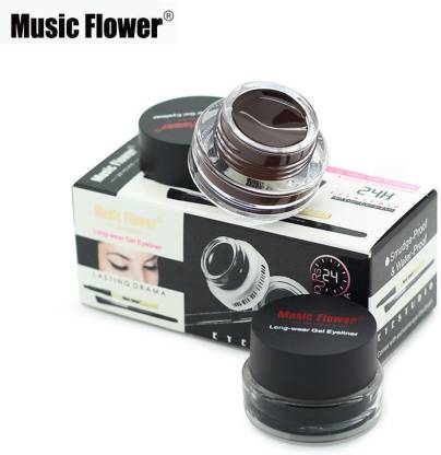 Music Flower Long Lasting Gel Eyeliner (Black and Brown)