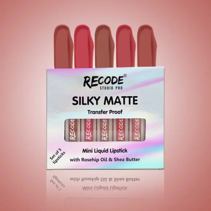 Recode Silky Matte Mini Liquid Lipsticks (5Pcs)