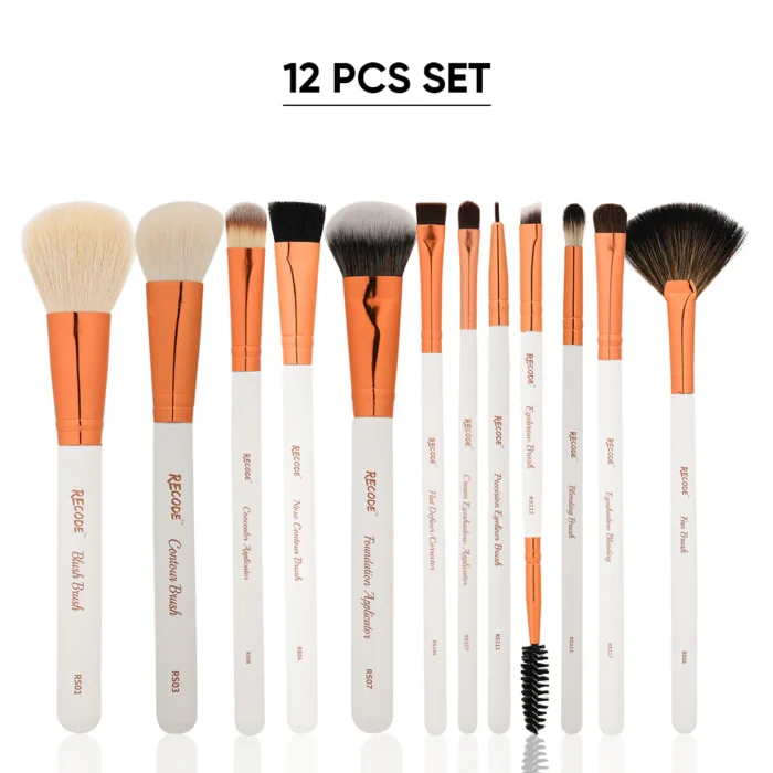 Recode Brush Set 12 Pcs With Premium Rose Gold Pouch