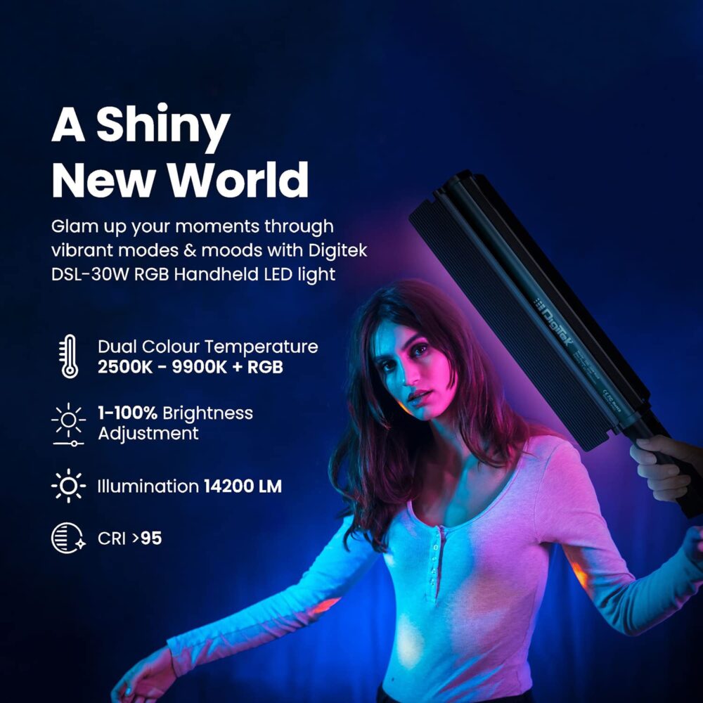 DIGITEK Portable Handheld RGB LED Light (DSL-30W RGB)