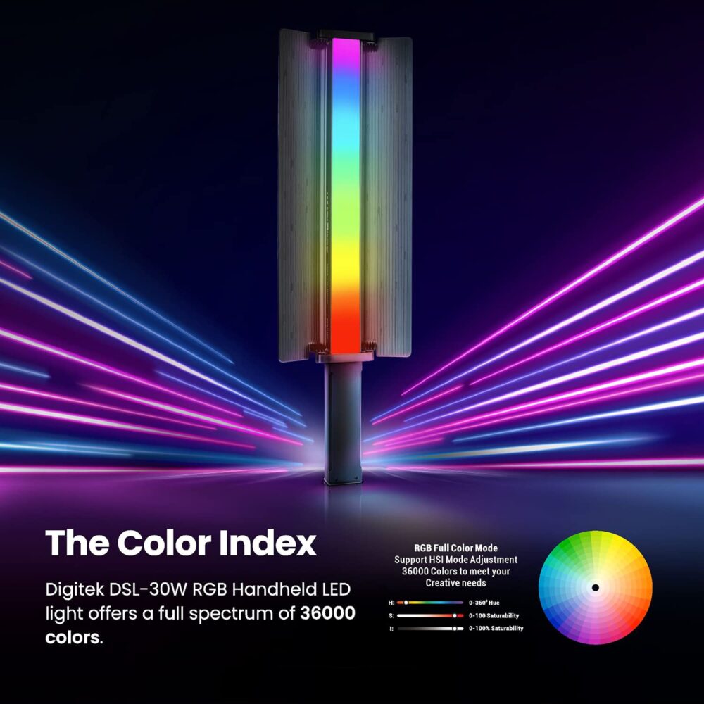 DIGITEK Portable Handheld RGB LED Light (DSL-30W RGB)