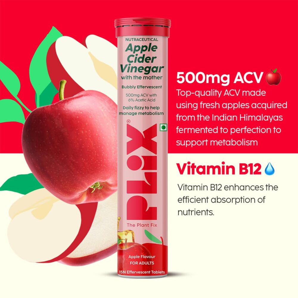 Plix Apple Cider Vinegar 15 Effervescent Tablet