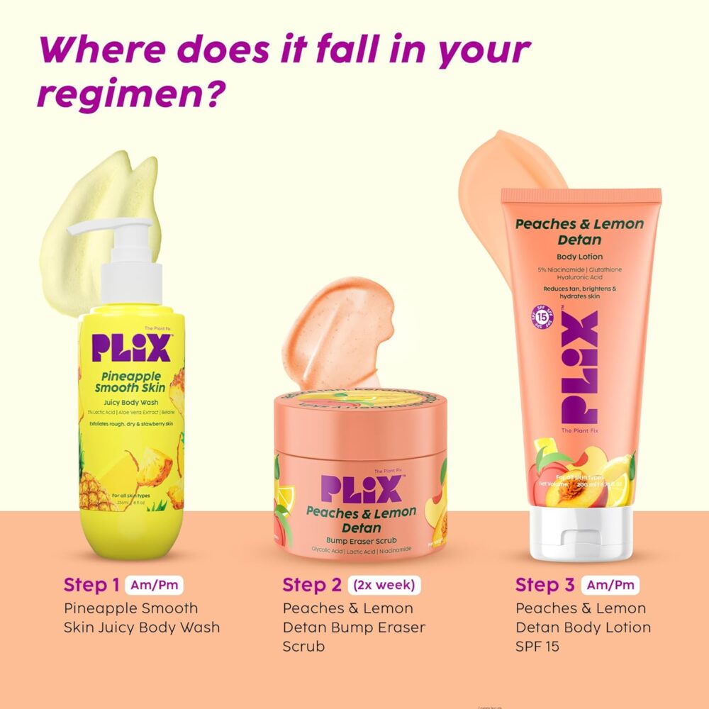 Plix Peaches And Lemon Detan Bump Eraser Scrub (200g)