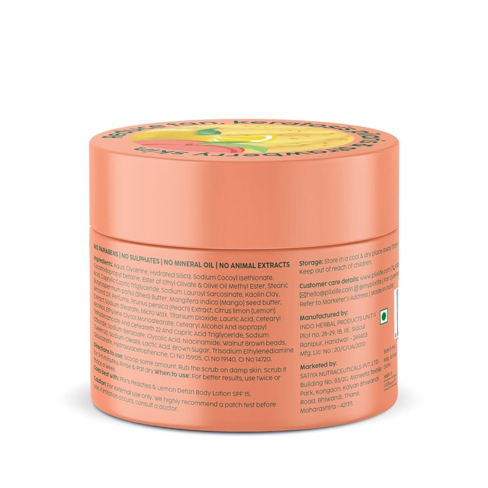 Plix Peaches And Lemon Detan Bump Eraser Scrub (200g)