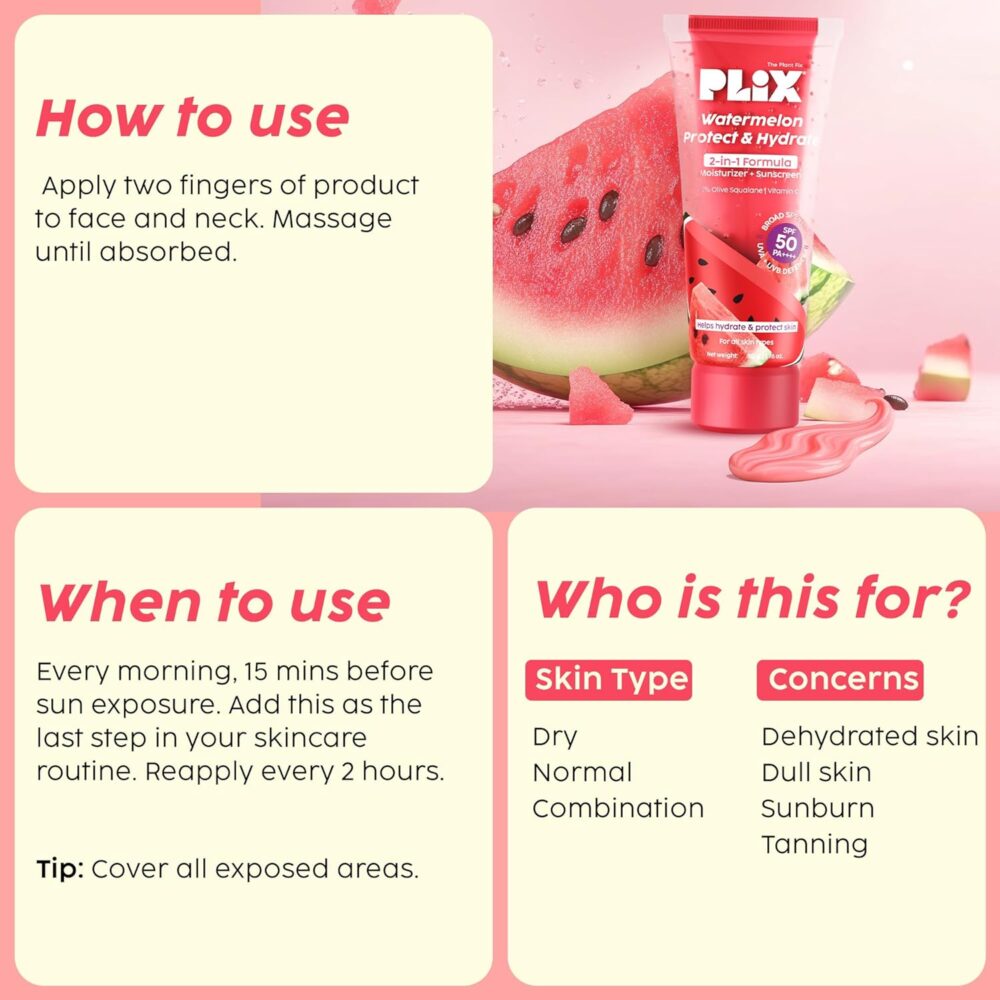 Plix Watermelon Protect And Hydrate Moisturizer