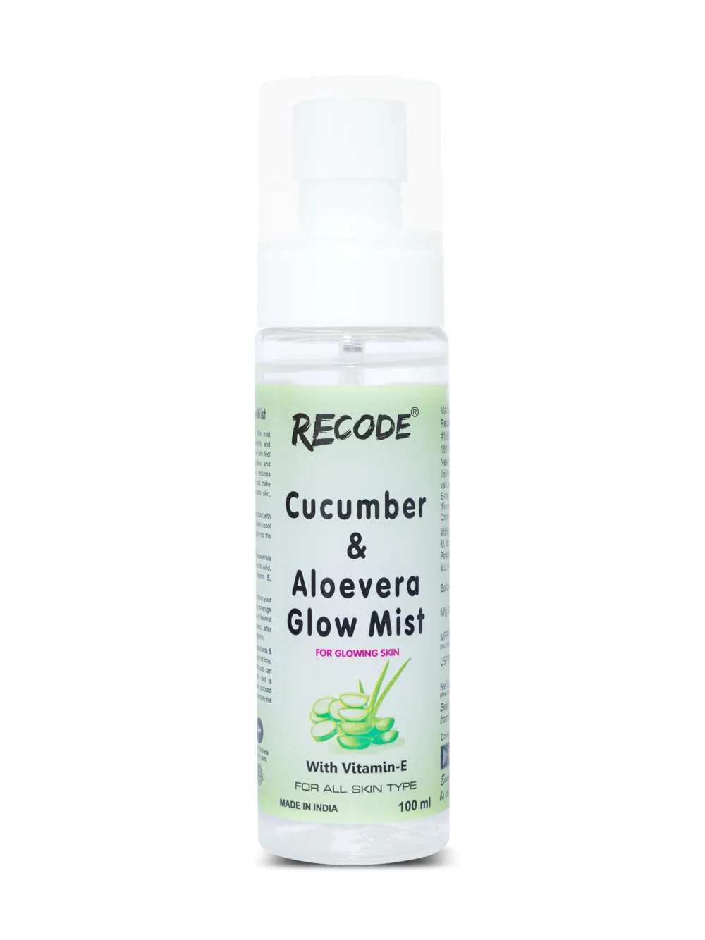 Recode Cucumber And Aloevera Glow Mist (100ml)