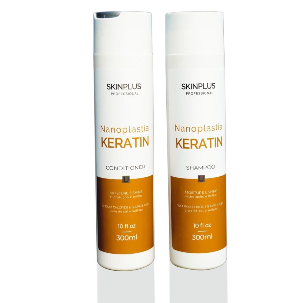 Skinplus Nanoplastia Keratin Shampoo And Conditioner Set (300ml2)