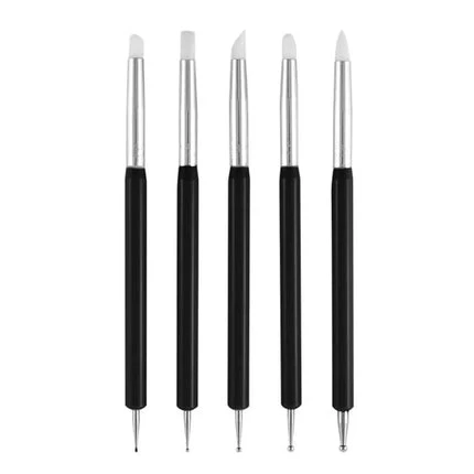Shills Dotting Tools with Silicone Tool Black