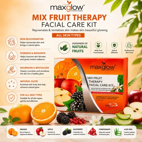 Maxglow Mix Fruit Therapy Facial Kit (330gm)