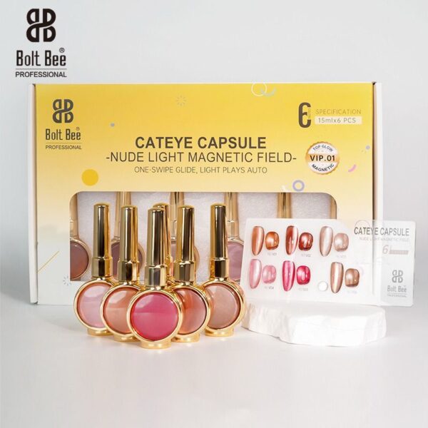 Bolt Bee Cat Eye Capsule Gel Polish Set (6pcs)