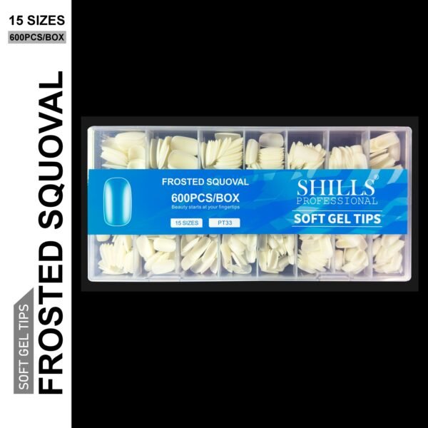 Shills Frosted Squoval Soft Gel Tips (600Pcs)