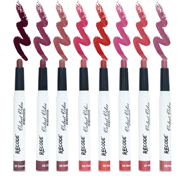 Recode Smudge-proof and waterproof Lip Crayon (Set Of 8)