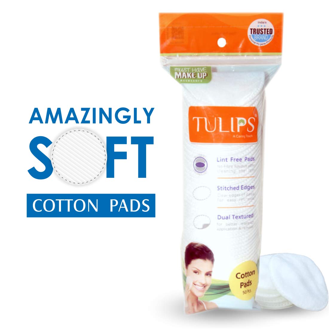Tulips Round Facial Cotton Pads