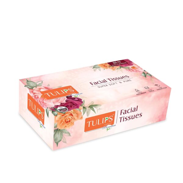 Tulips Premium Facial Tissue Paper Box (240Pcs)