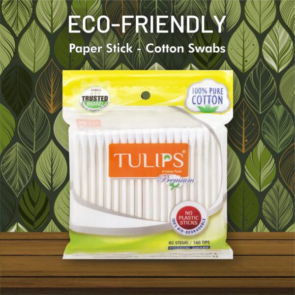 Tulips Premium Cotton Ear Buds (80pcs)