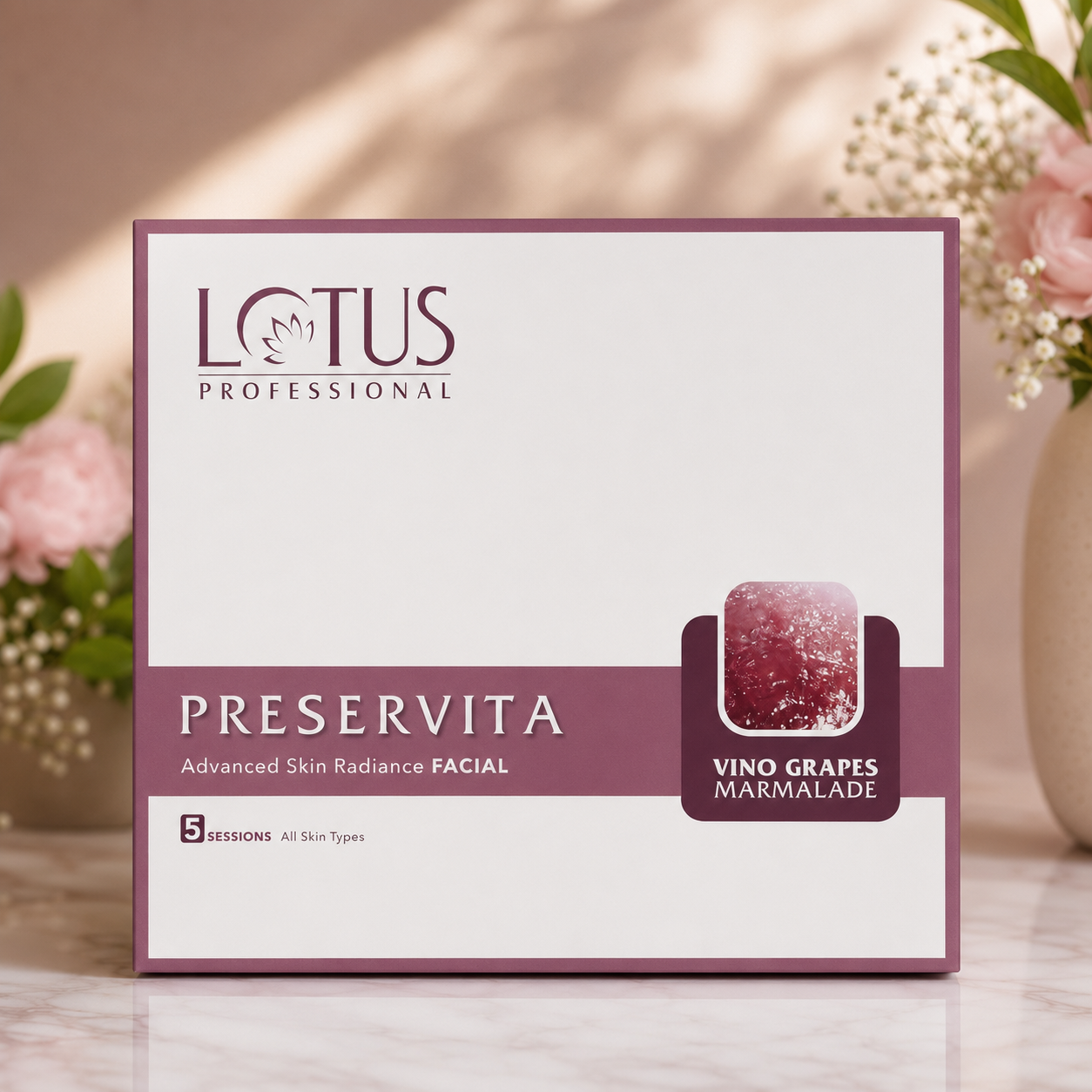 Lotus Preservita Vino Grapes Marmalade Facial Kit (5 Sessions)