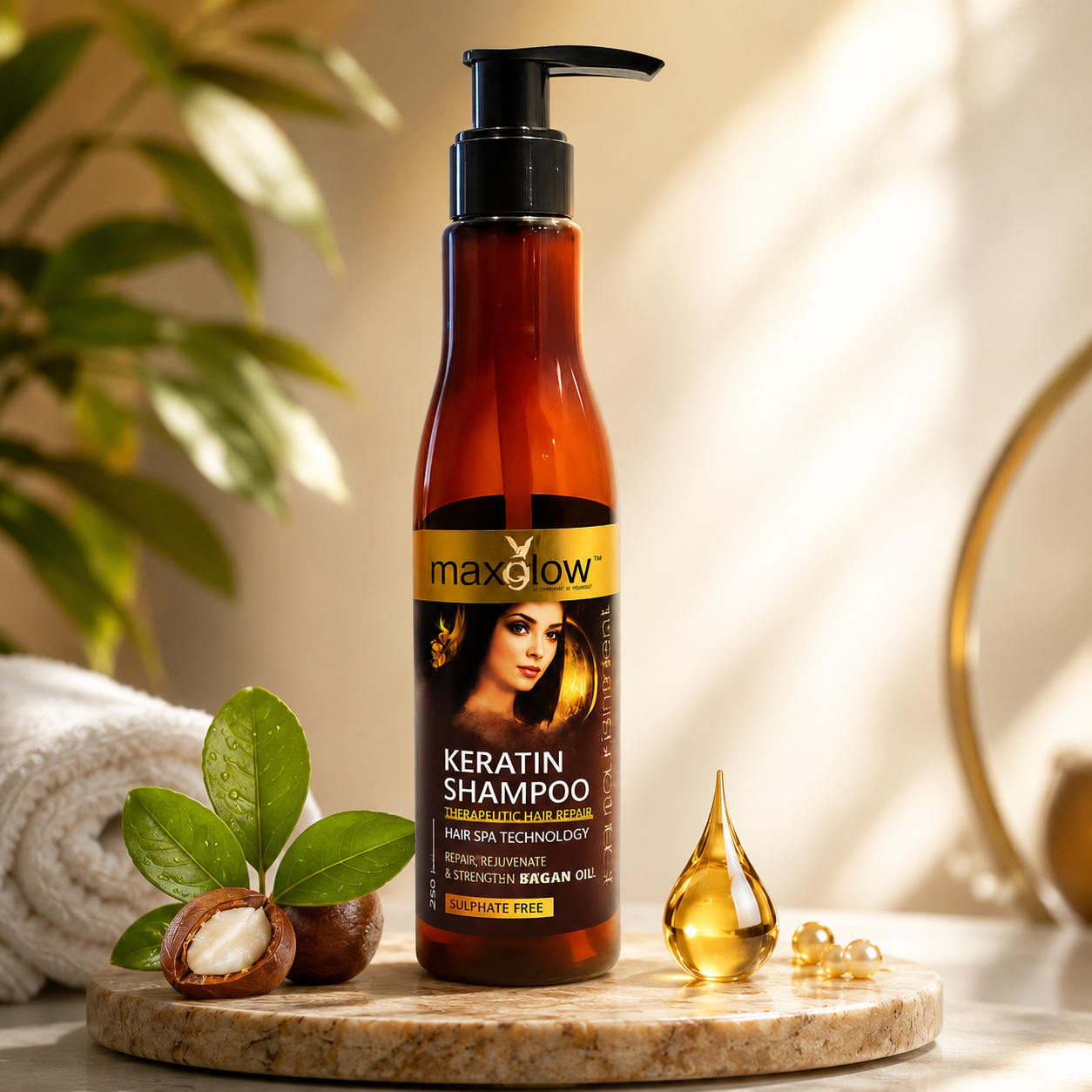Maxglow Keratin Shampoo (200ml)