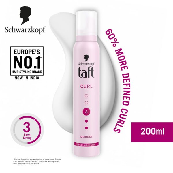 Taft Curl Hold 3 Hair Mousse (200ml)
