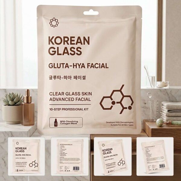 Skinplus Korean Glass Skin Gluta-Hya Facial Kit (10 Steps)
