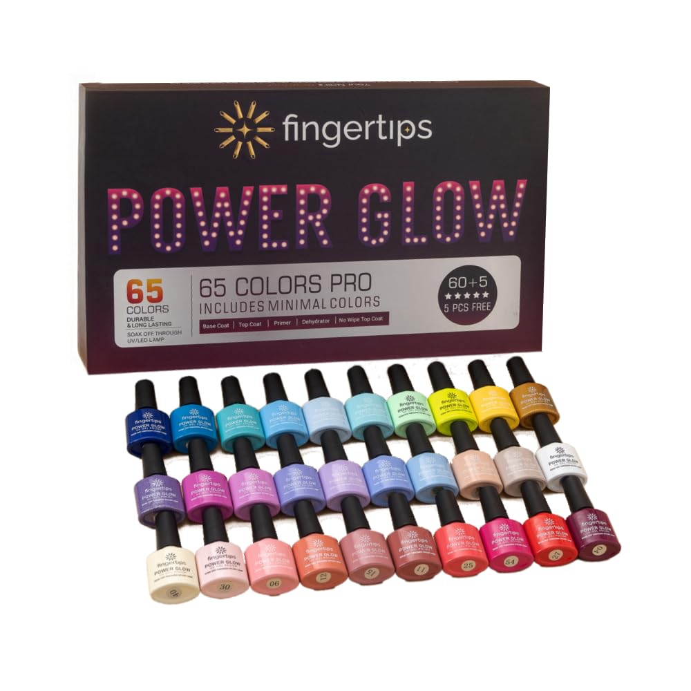 Fingertips Power Glow UV Gel Polish Set (65 Pcs)